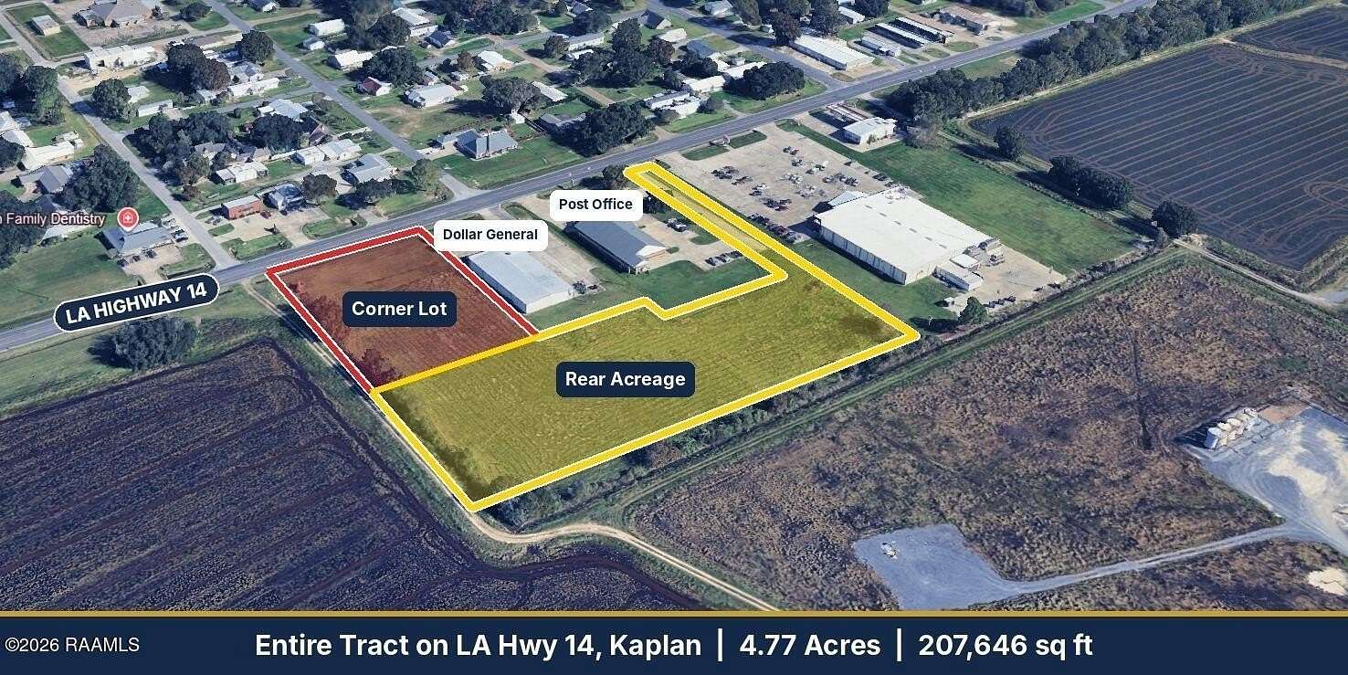 4.77 Acres of Commercial Land for Sale in Kaplan, Louisiana