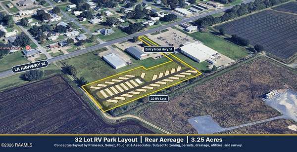3.25 Acres of Commercial Land for Sale in Kaplan, Louisiana