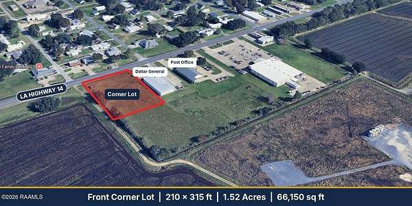 1.52 Acres of Commercial Land for Sale in Kaplan, Louisiana