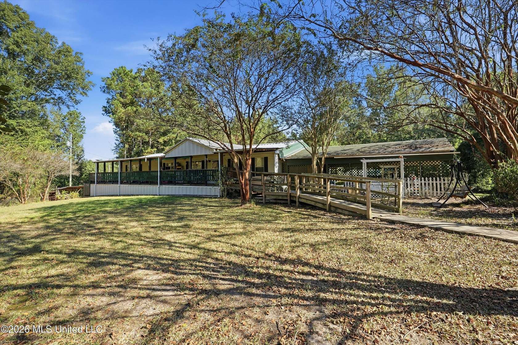 4.5 Acres of Land with Home for Sale in Walnut Grove, Mississippi
