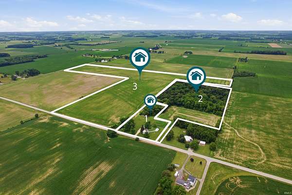 68 Acres of Land with Home for Auction in Union City, Indiana