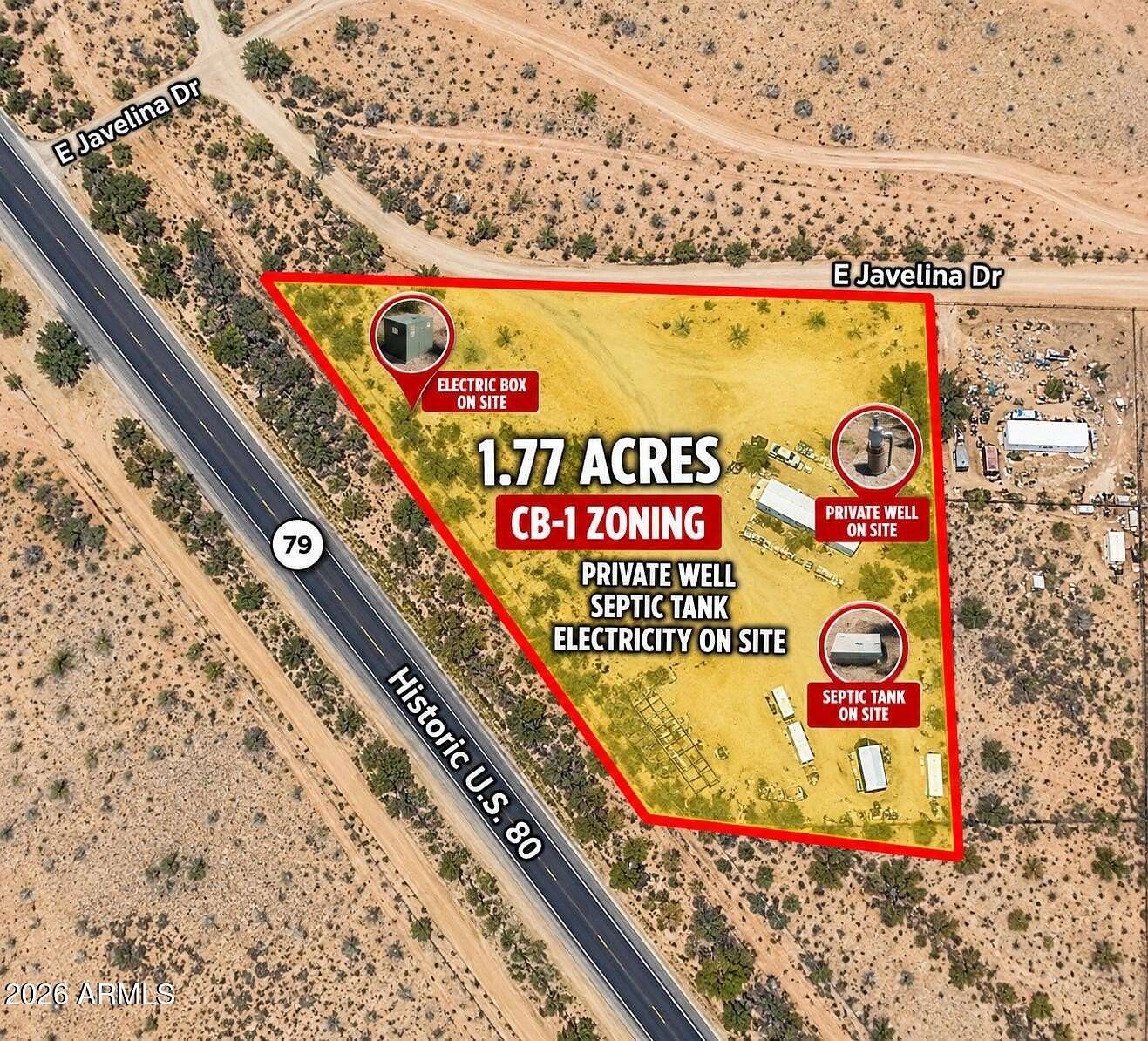 1.77 Acres of Mixed-Use Land for Sale in Florence, Arizona