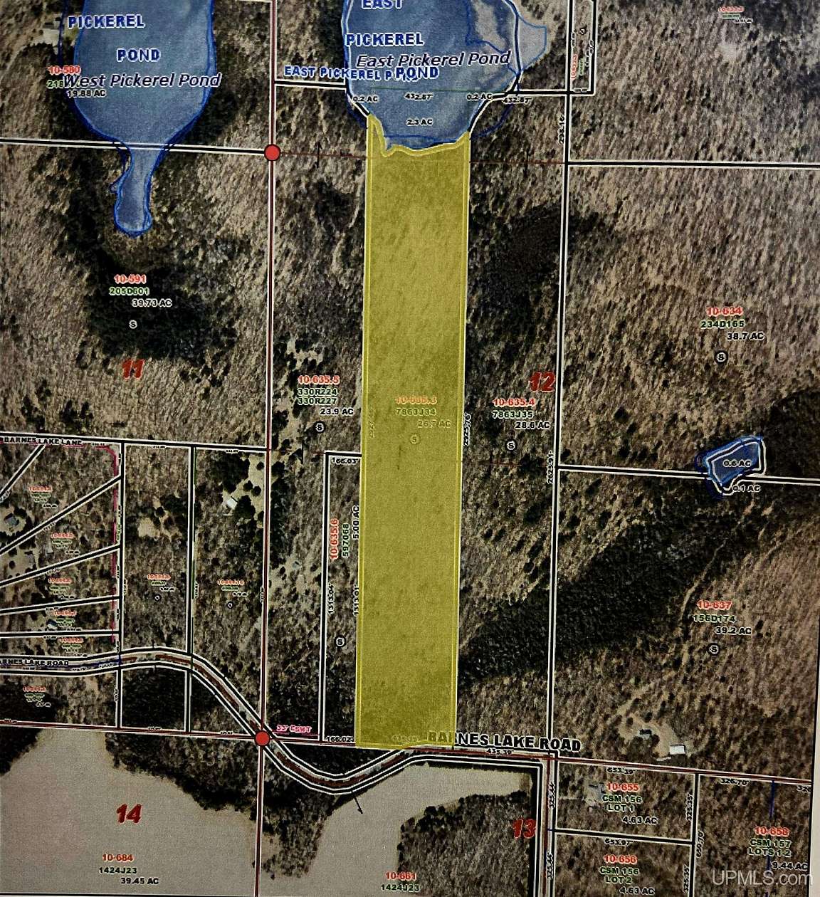 29.1 Acres of Recreational & Residential Land for Sale in Dunbar Town, Wisconsin