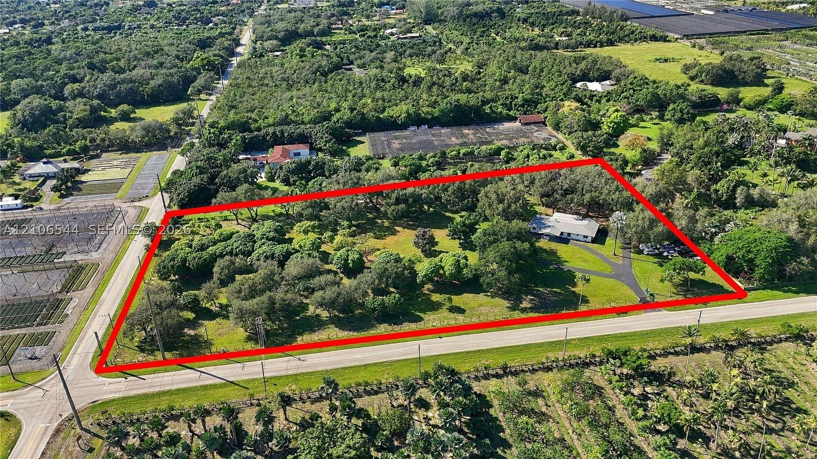 4.23 Acres of Land with Home for Sale in Homestead, Florida