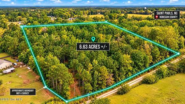 6.63 Acres of Residential Land for Sale in St. Pauls, North Carolina