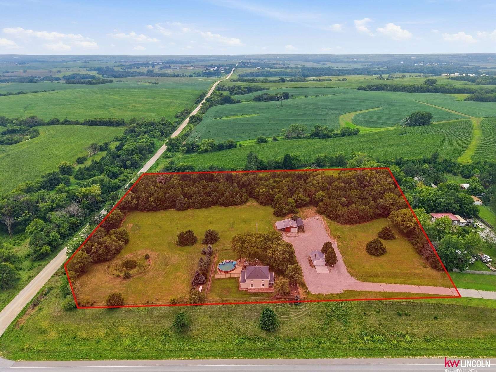 5.6 Acres of Land with Home for Sale in Martell, Nebraska