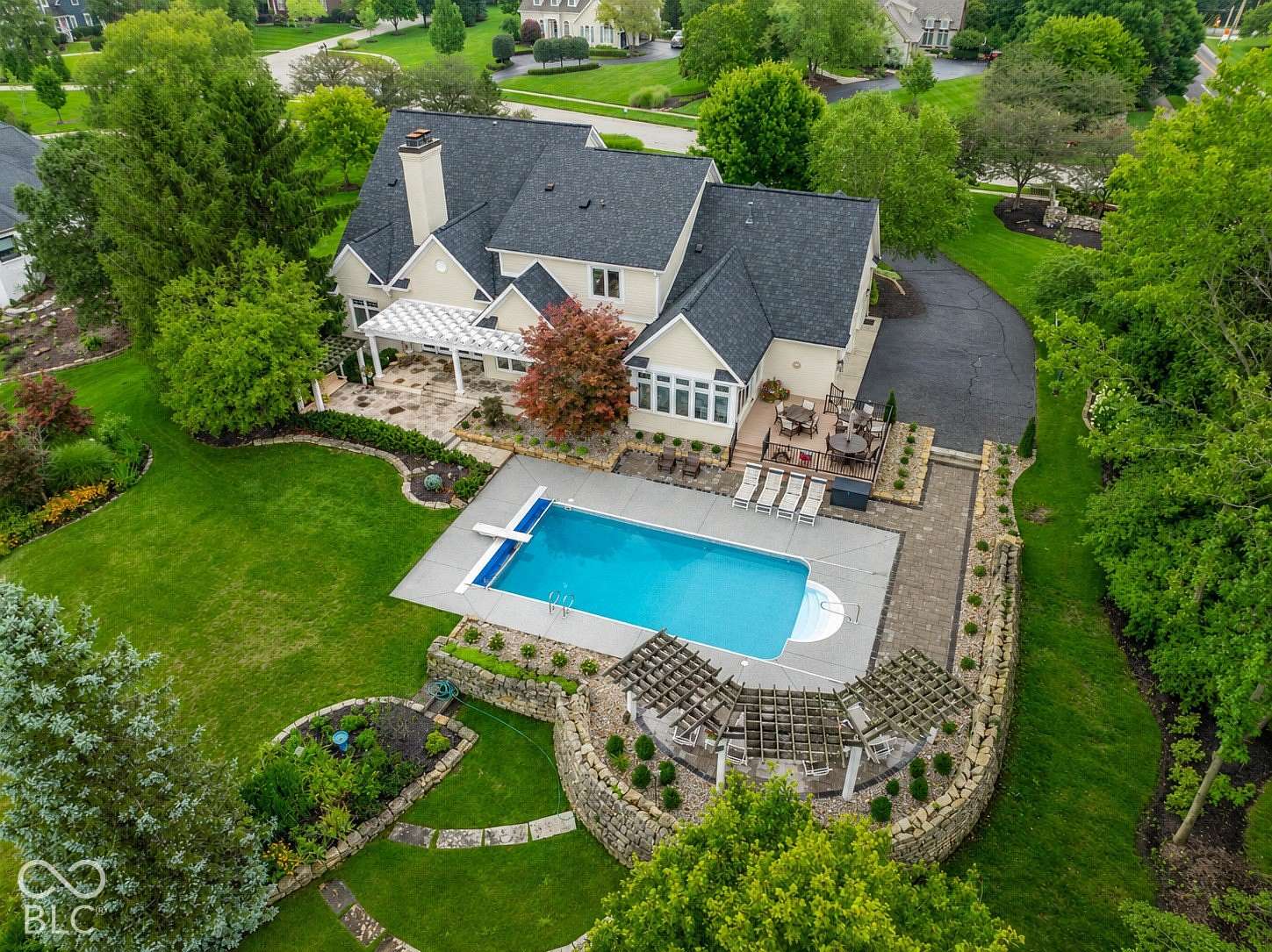 1.5 Acres of Land with Home for Sale in Zionsville, Indiana