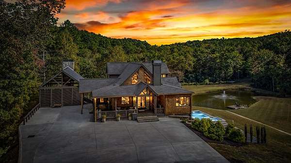 58.4 Acres of Land with Home for Sale in Morganton, Georgia