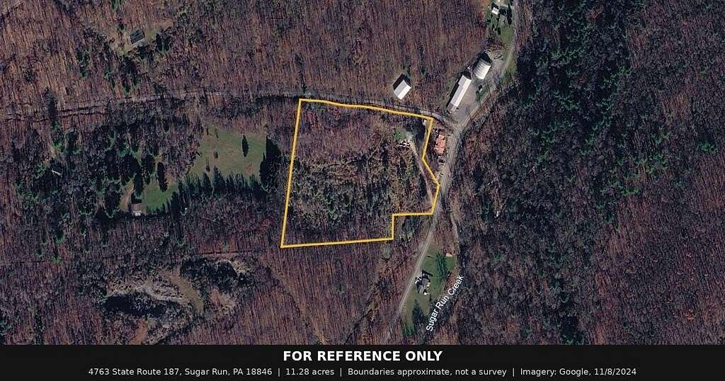 11.3 Acres of Land with Home for Sale in Sugar Run, Pennsylvania
