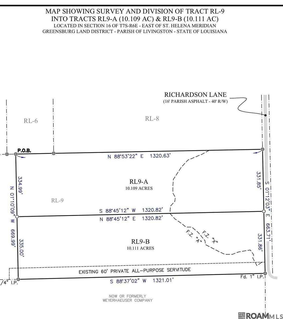 10.1 Acres of Land for Sale in Holden, Louisiana