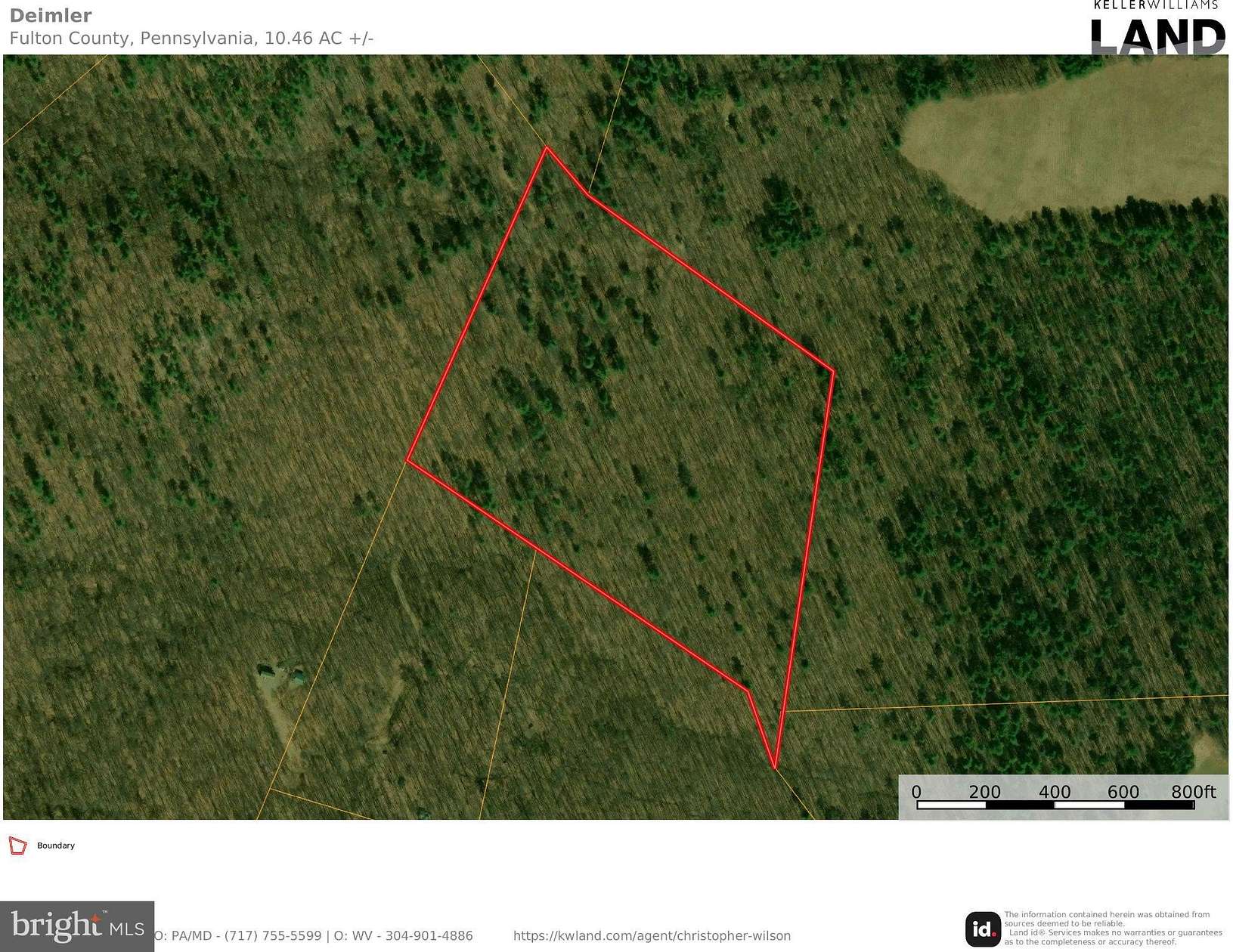 10.5 Acres of Recreational Land for Sale in Harrisonville, Pennsylvania