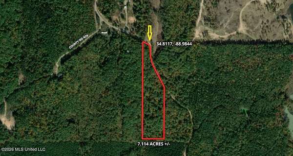 7.1 Acres of Residential Land for Sale in Falkner, Mississippi
