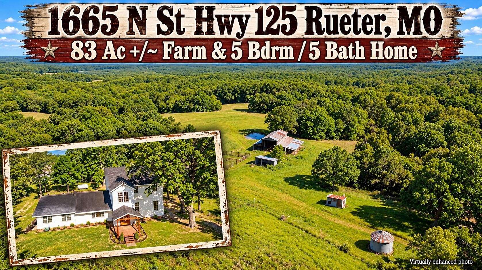 83 Acres of Land with Home for Sale in Rueter, Missouri