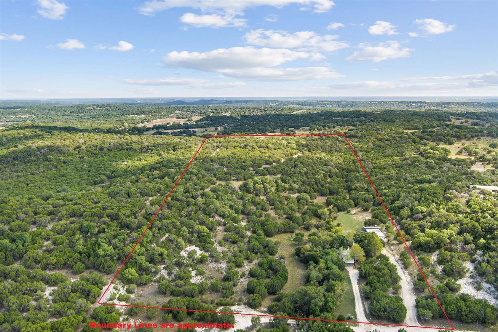 20 Acres of Recreational Land with Home for Sale in Cranfills Gap, Texas