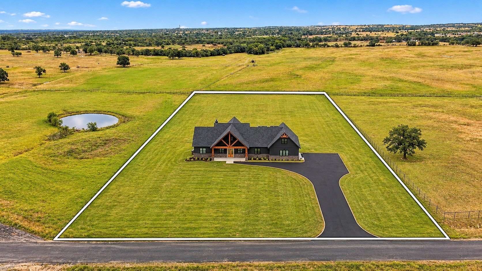 3.25 Acres of Land with Home for Sale in Poolville, Texas
