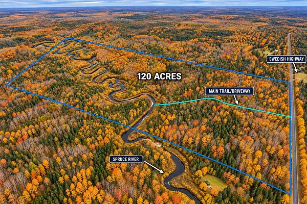 120 Acres of Recreational Land for Sale in Dairyland, Wisconsin