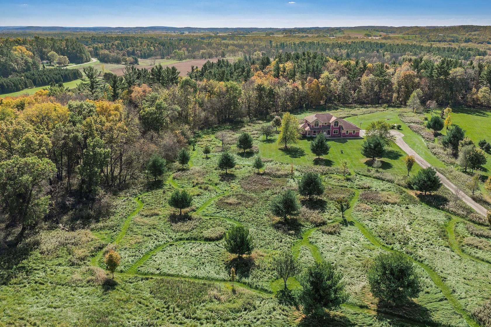8.48 Acres of Land with Home for Sale in La Valle, Wisconsin