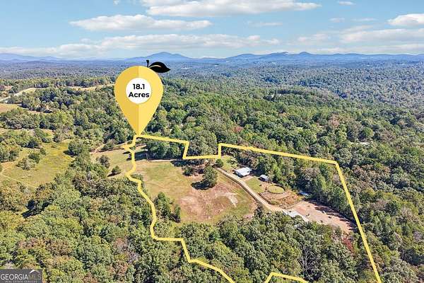 18.1 Acres of Land with Home for Sale in Dahlonega, Georgia