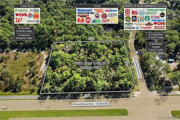 1.42 Acres of Mixed-Use Land for Sale in Lecanto, Florida