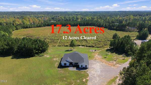 17.3 Acres of Land with Home for Sale in Zebulon, North Carolina