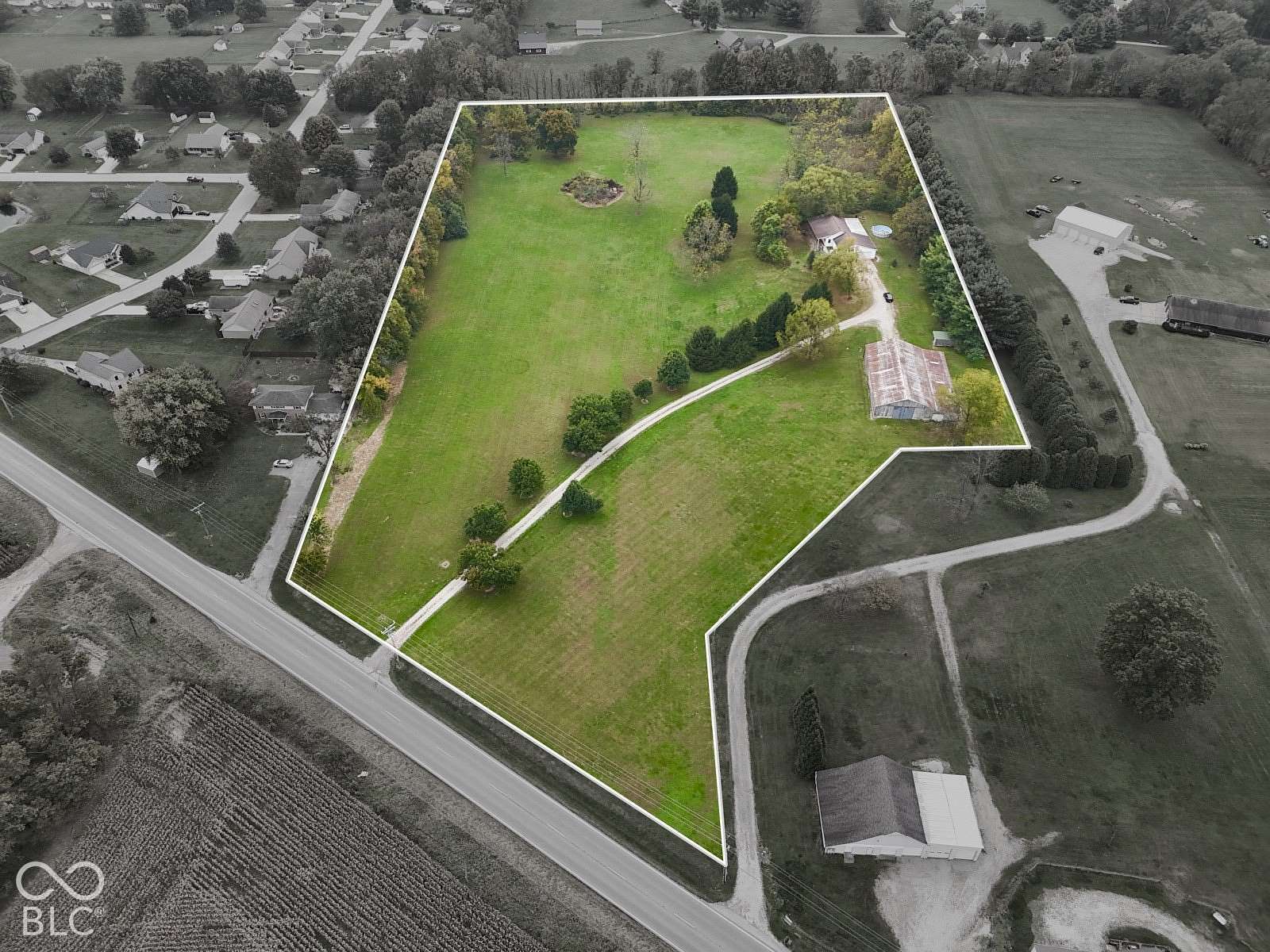 11.9 Acres of Land with Home for Sale in Martinsville, Indiana