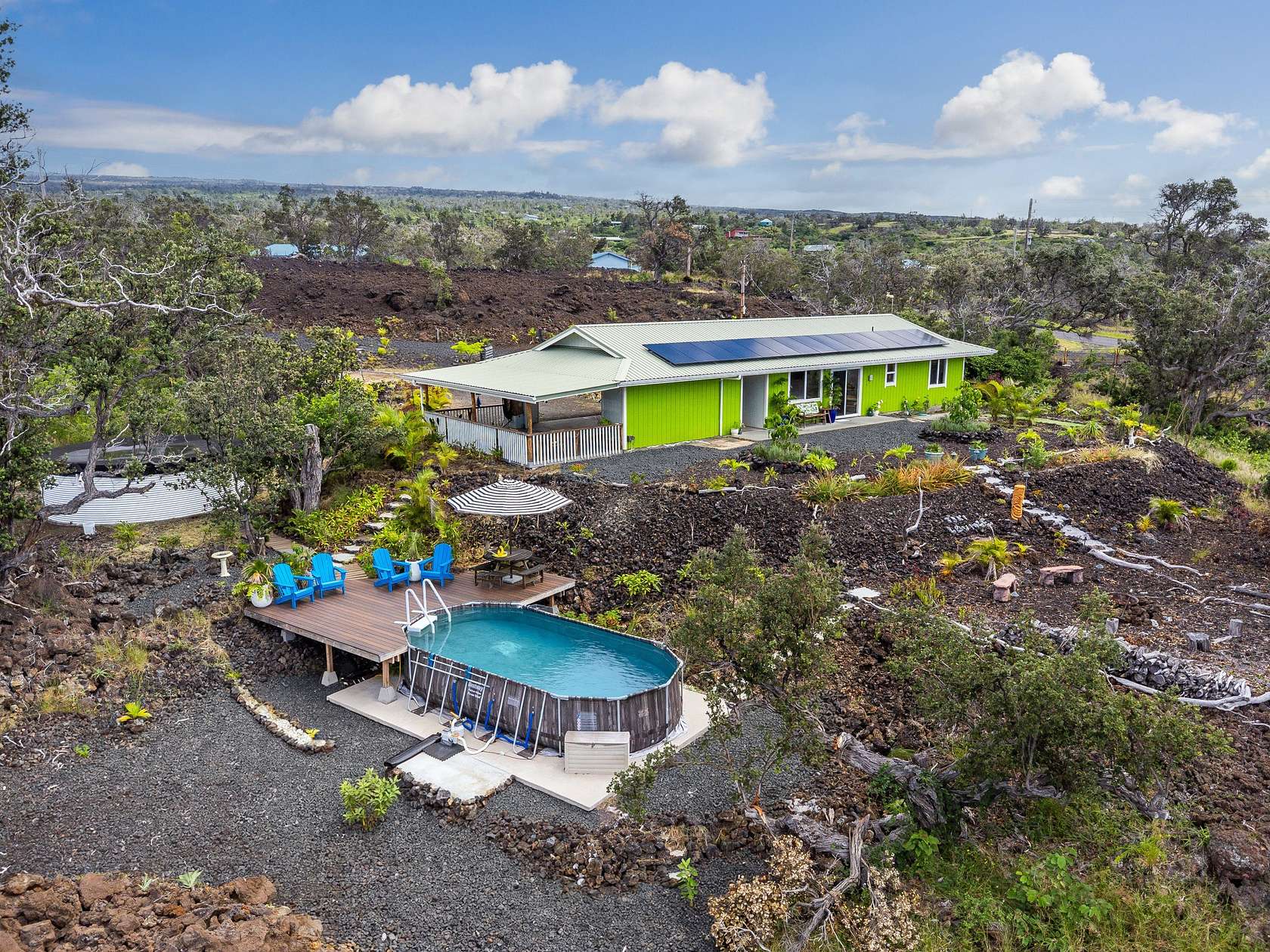3 Acres of Land with Home for Sale in Hawaiian Ocean View, Hawaii
