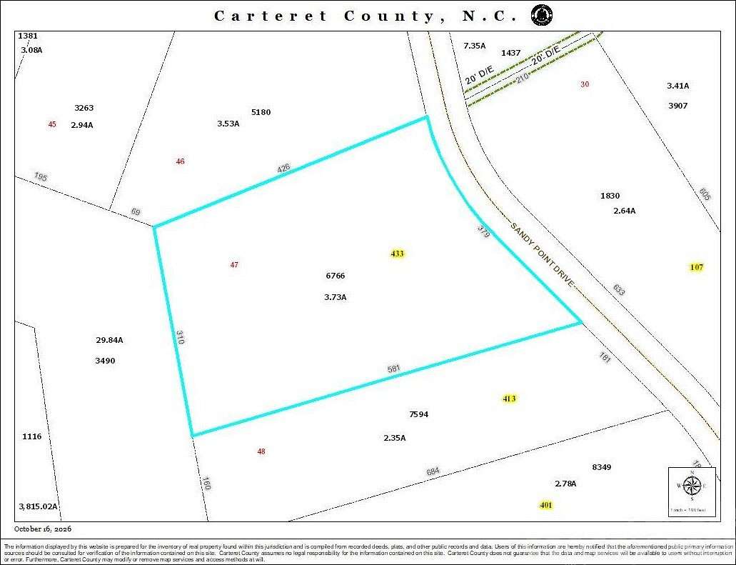 3.67 Acres of Residential Land for Sale in Beaufort Township, North Carolina