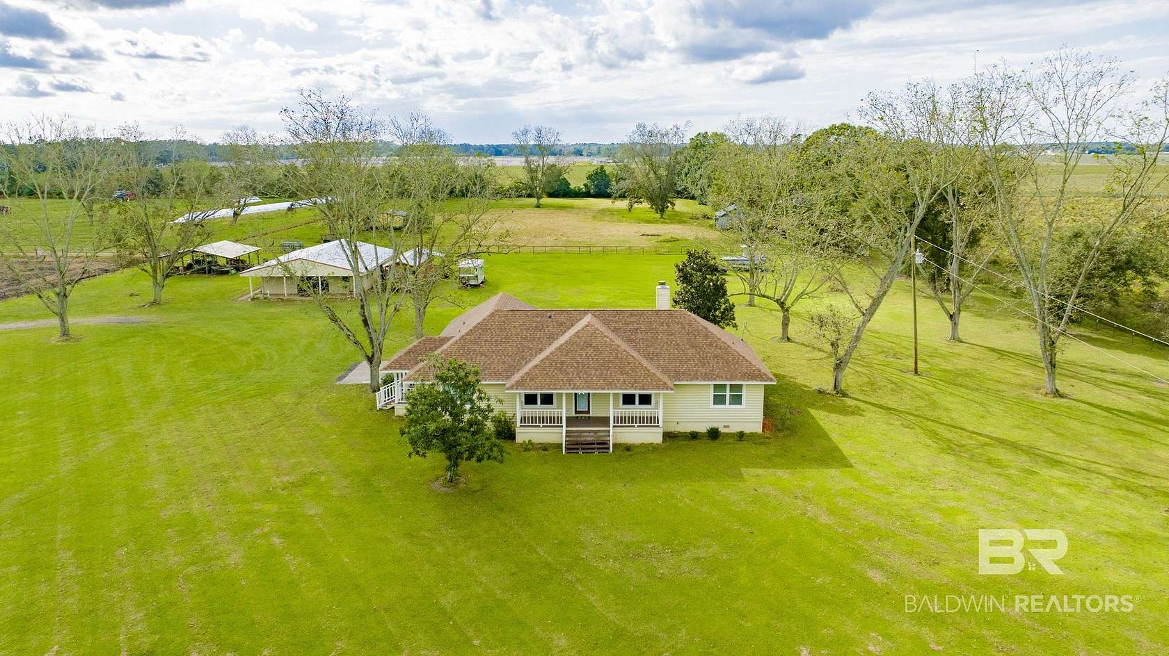10.2 Acres of Land with Home for Sale in Summerdale, Alabama