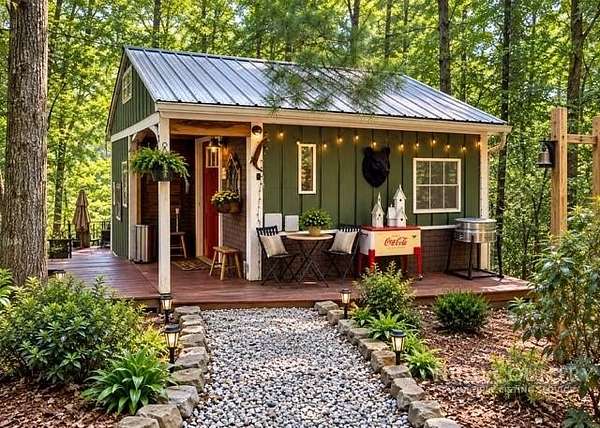 11.2 Acres of Recreational Land with Home for Sale in Purlear, North Carolina