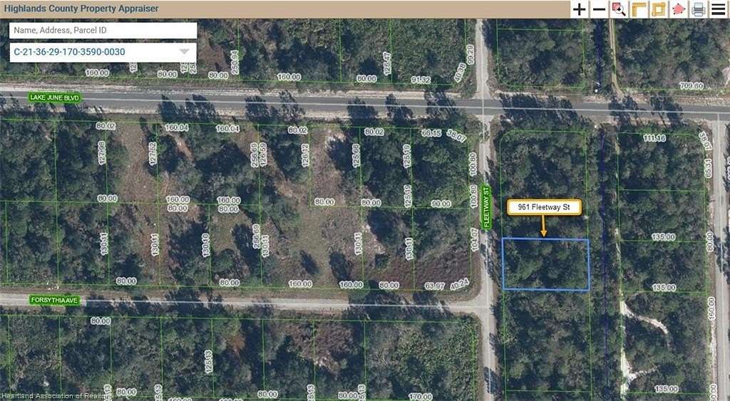 0.23 Acres of Residential Land for Sale in Lake Placid, Florida