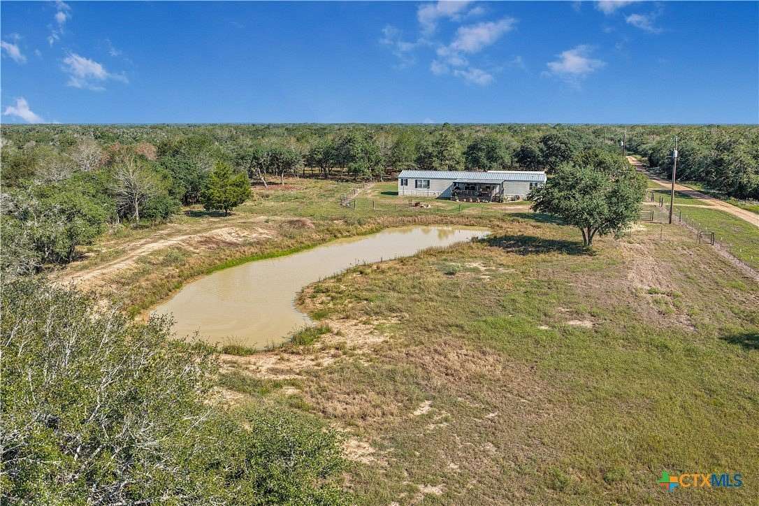 10.8 Acres of Land with Home for Sale in Hallettsville, Texas