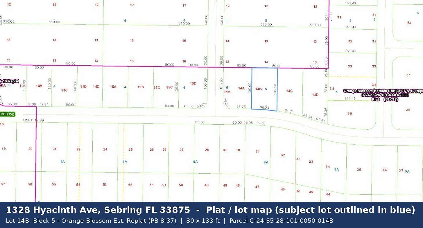 0.24 Acres of Residential Land for Sale in Sebring, Florida