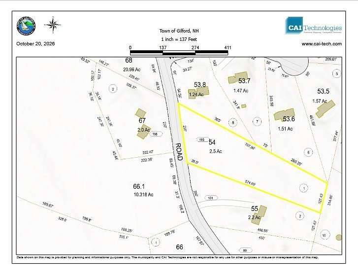 2.5 Acres of Residential Land for Sale in Gilford, New Hampshire