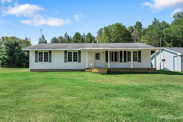 96 Acres of Recreational Land with Home for Sale in Republic, Michigan