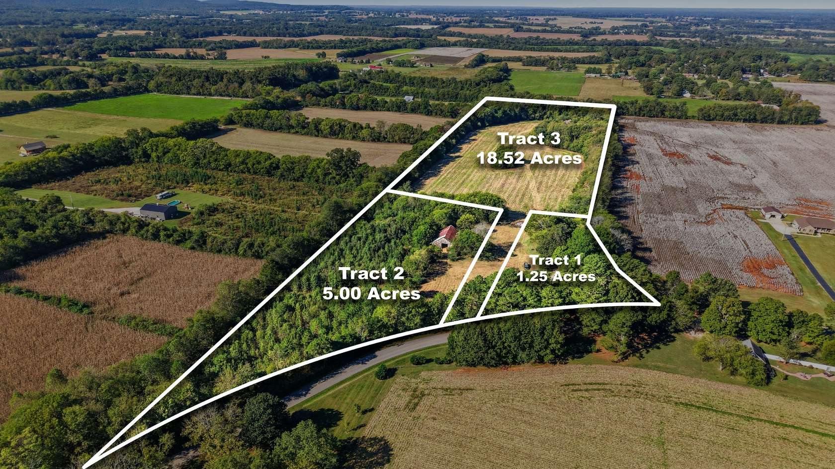 24.8 Acres of Recreational Land with Home for Auction in Winchester, Tennessee