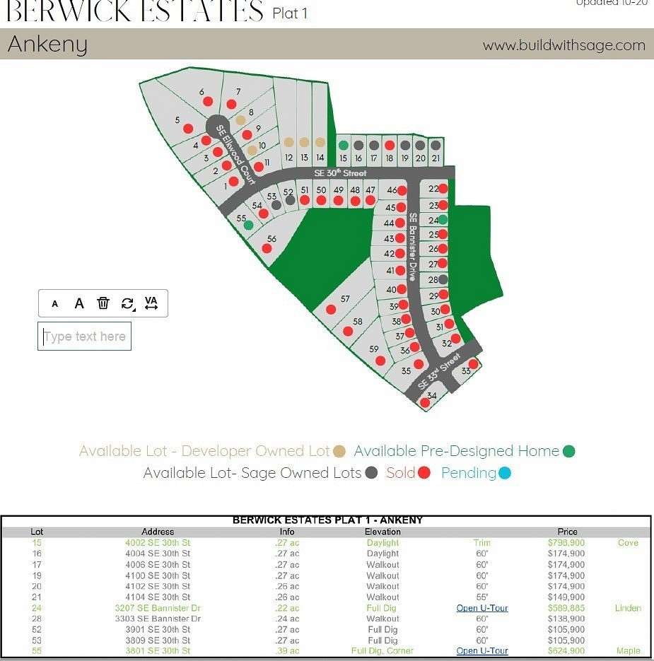 0.27 Acres of Residential Land for Sale in Ankeny, Iowa