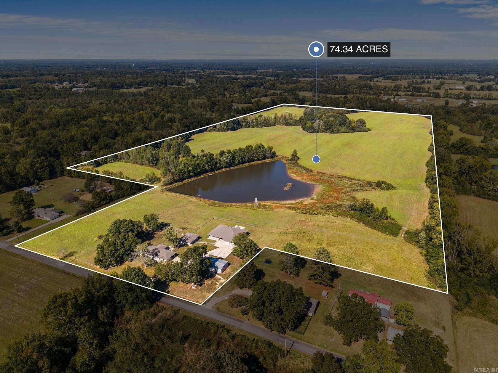 74.3 Acres of Land with Home for Sale in Ward, Arkansas