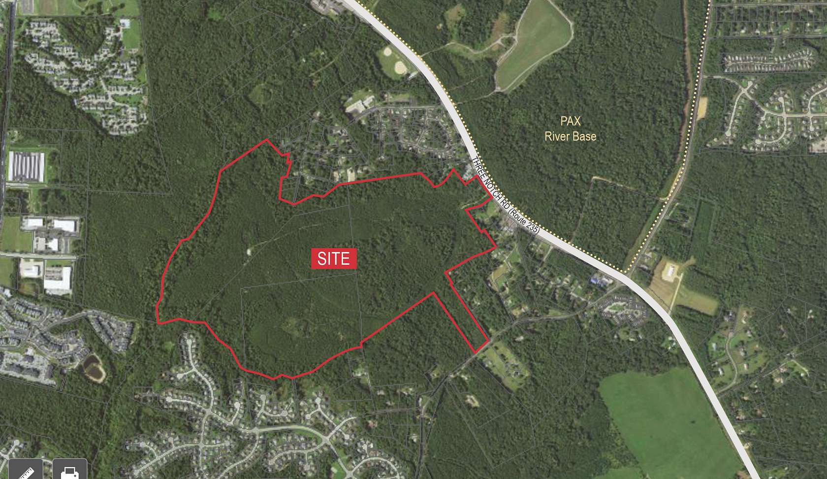74.5 Acres of Land for Sale in Lexington Park, Maryland