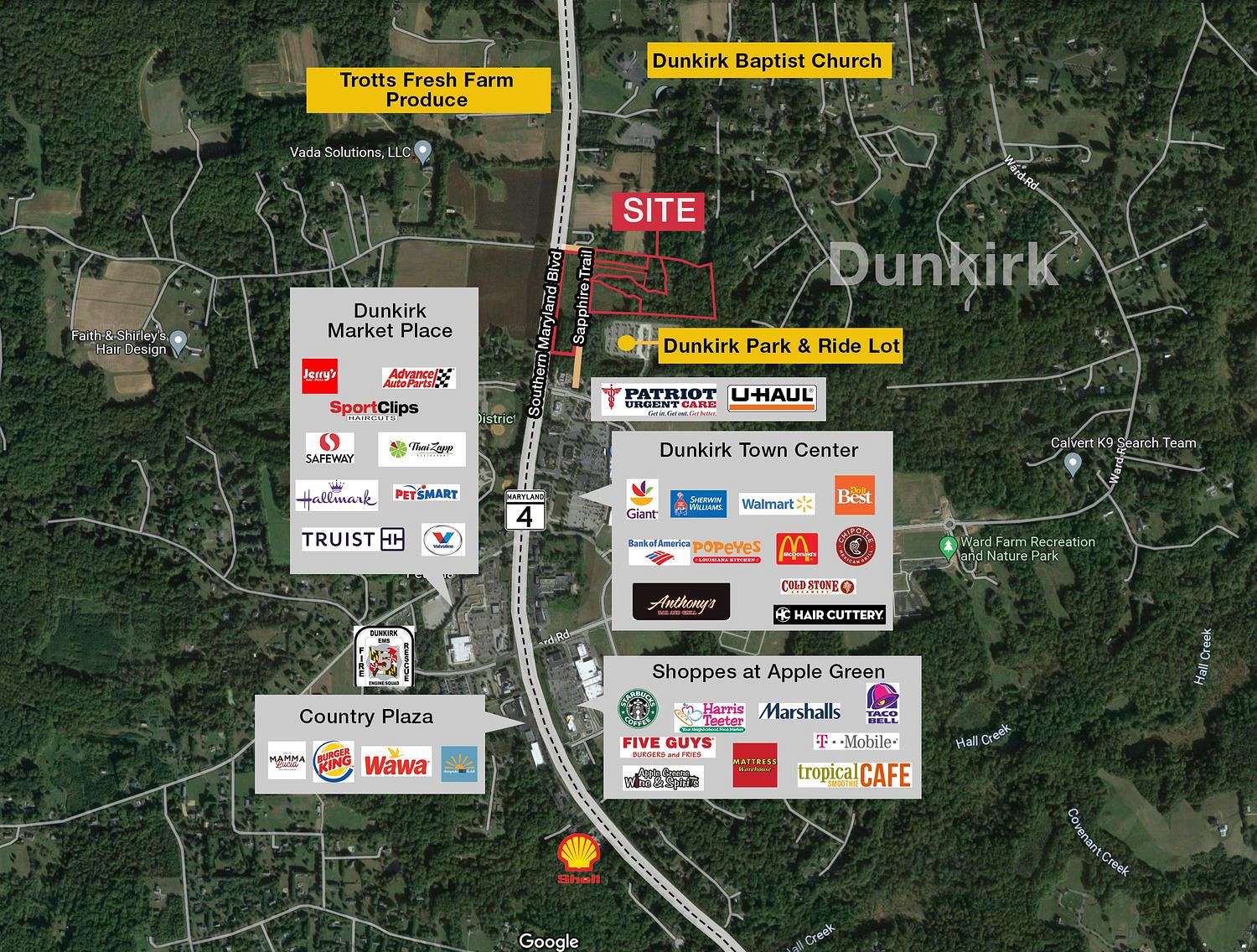 1.21 Acres of Mixed-Use Land for Sale in Dunkirk, Maryland