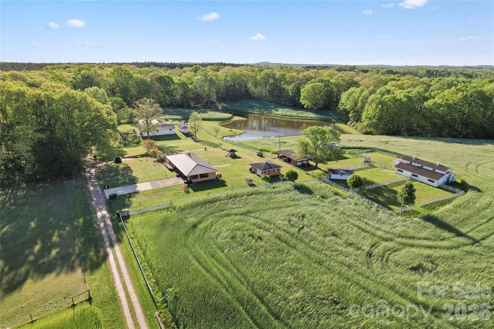 30 Acres of Agricultural Land with Home for Sale in New London, North Carolina
