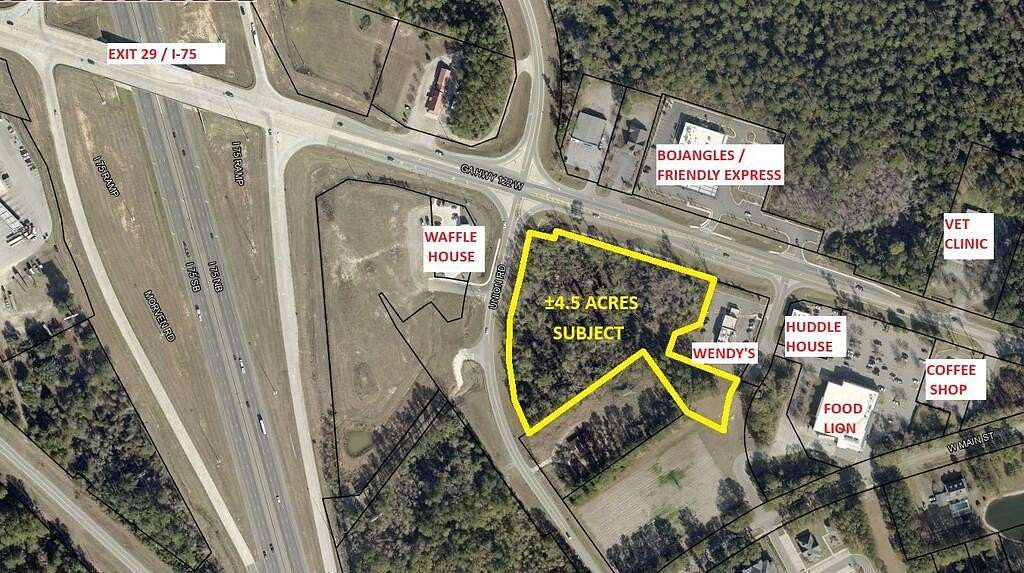 4.5 Acres of Commercial Land for Sale in Hahira, Georgia