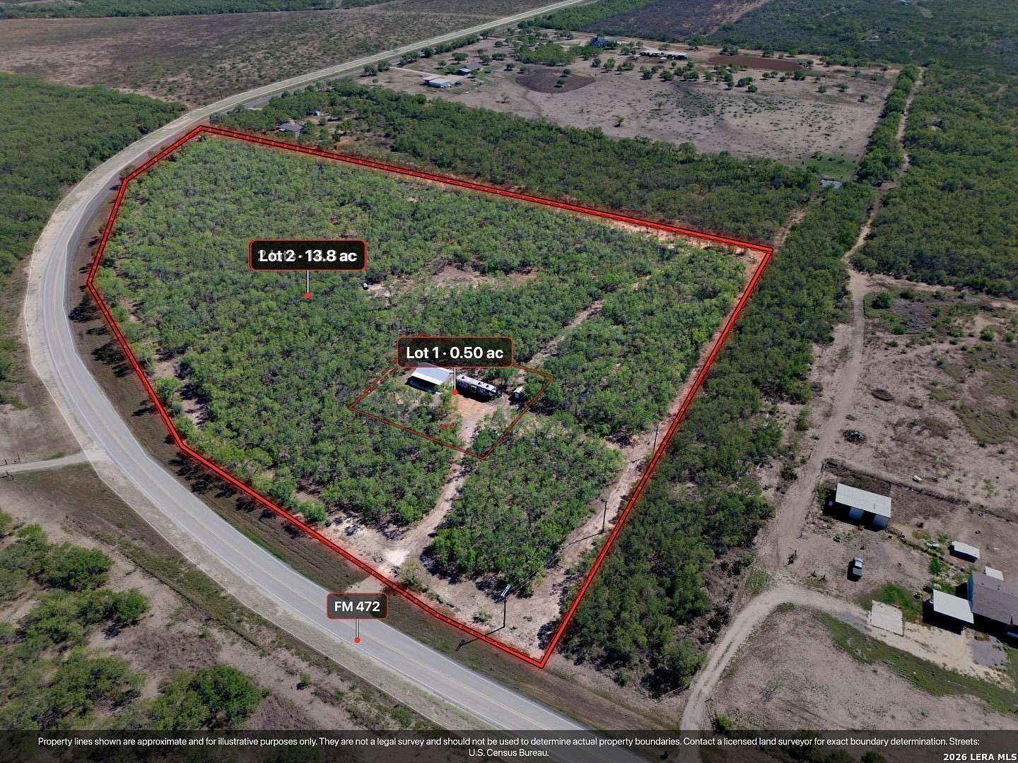 14.3 Acres of Land with Home for Sale in Bigfoot, Texas