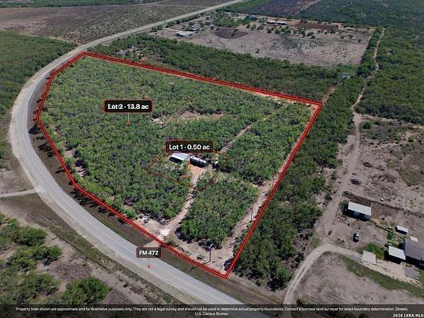 14.3 Acres of Land with Home for Sale in Bigfoot, Texas