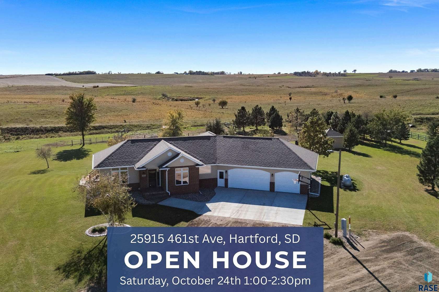 8.6 Acres of Land with Home for Sale in Hartford, South Dakota