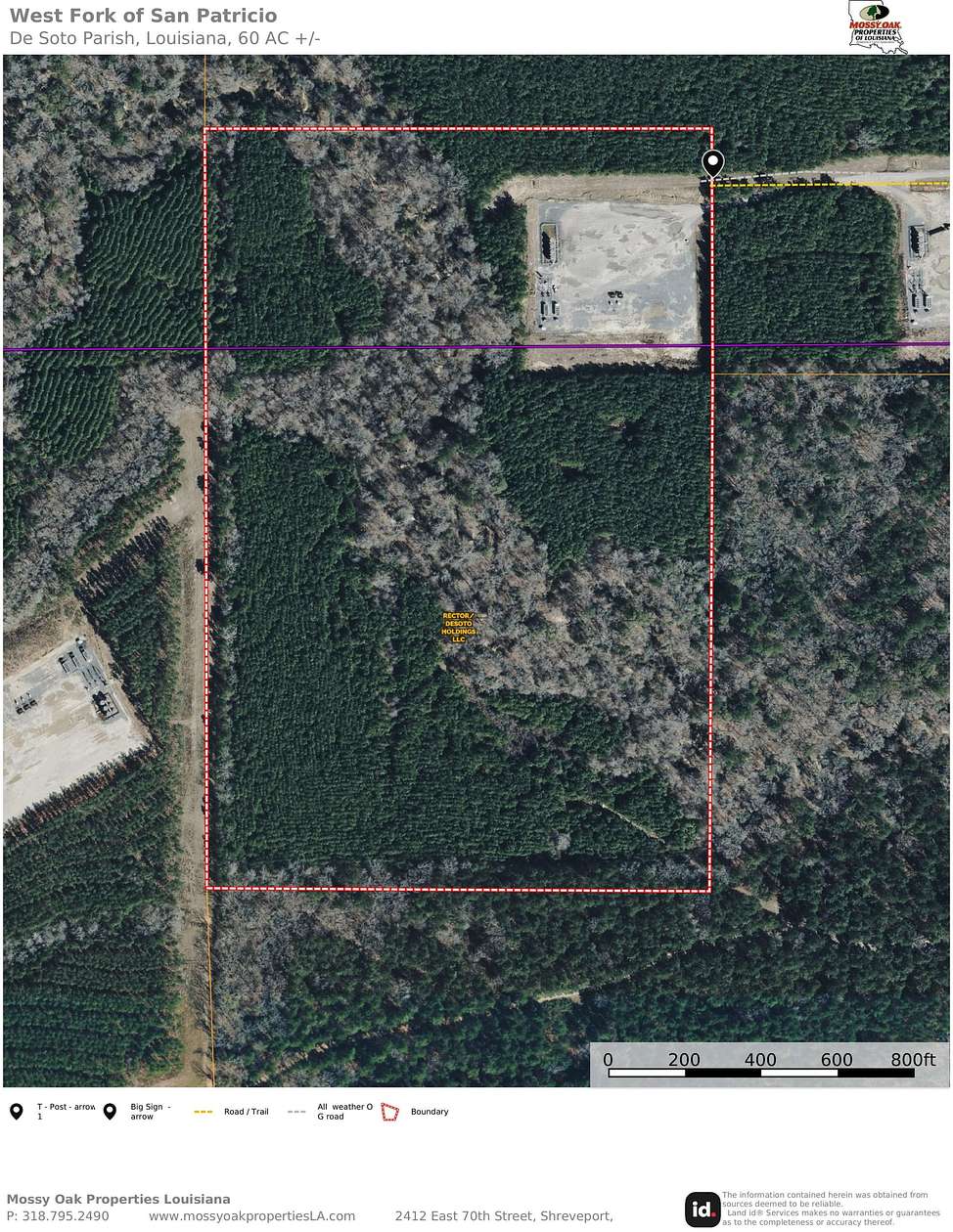 60 Acres of Recreational Land for Sale in South Mansfield, Louisiana