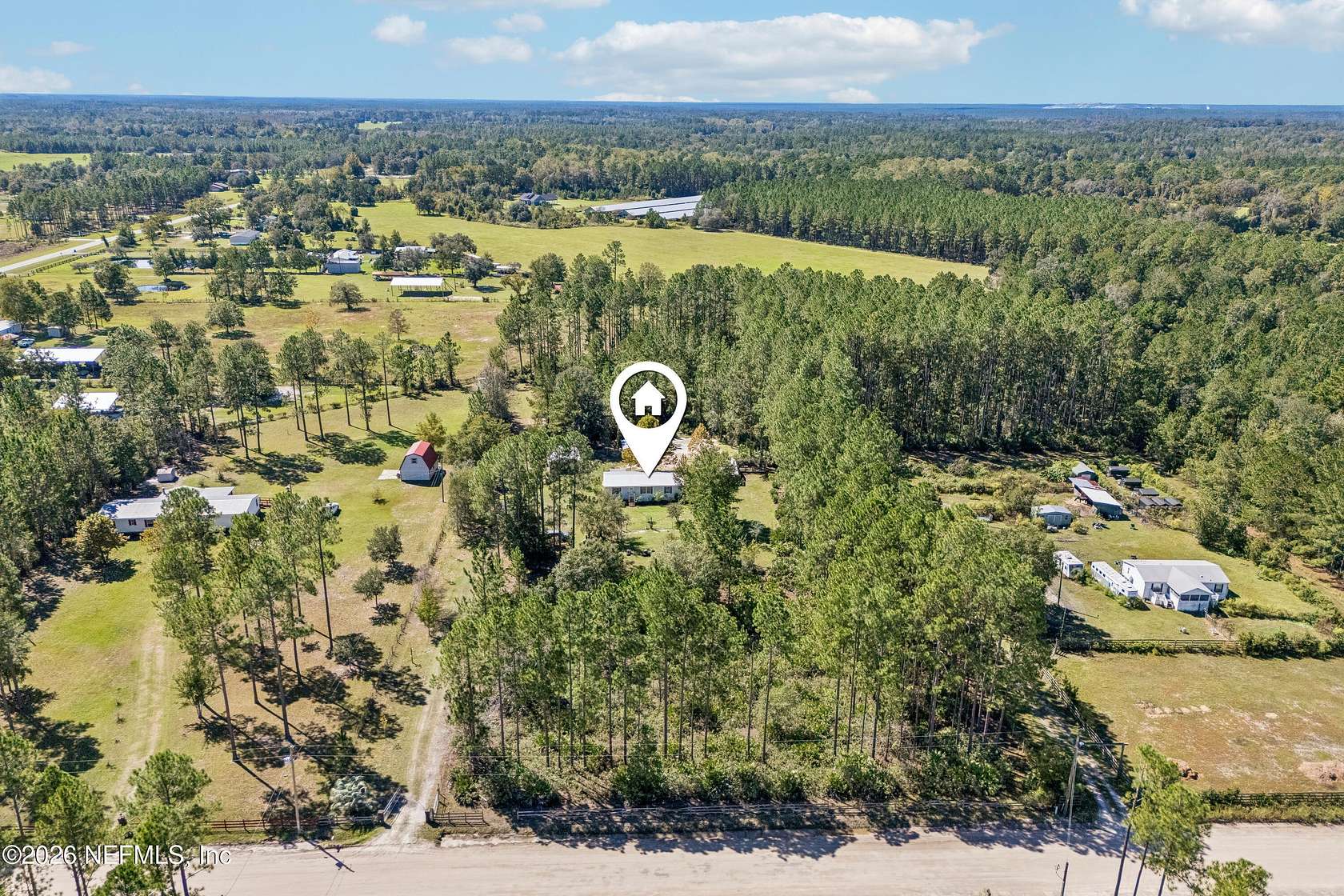 4 Acres of Land with Home for Sale in Hilliard, Florida