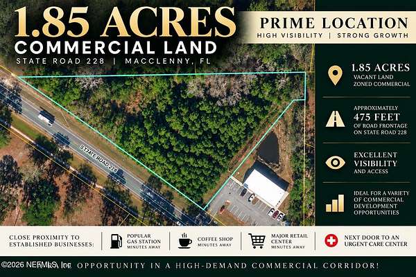 1.85 Acres of Commercial Land for Sale in Macclenny, Florida