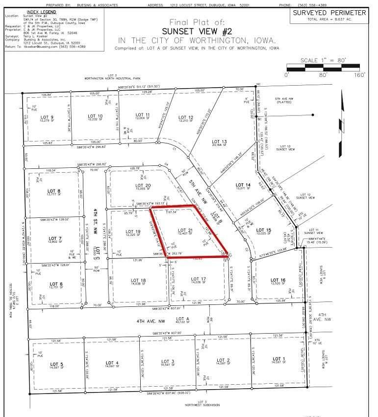 0.29 Acres of Residential Land for Sale in Worthington, Iowa