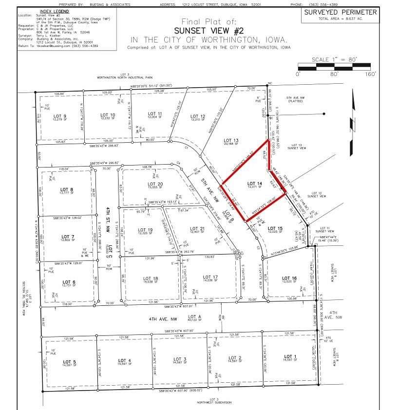 0.28 Acres of Residential Land for Sale in Worthington, Iowa