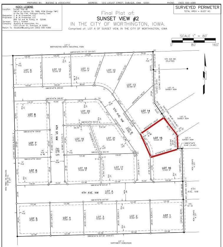0.28 Acres of Residential Land for Sale in Worthington, Iowa